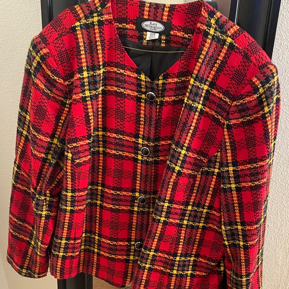 Pendleton Women's Red Plaid Blazer